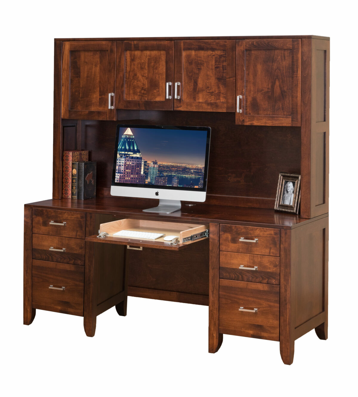 Computer Desk with Hutch