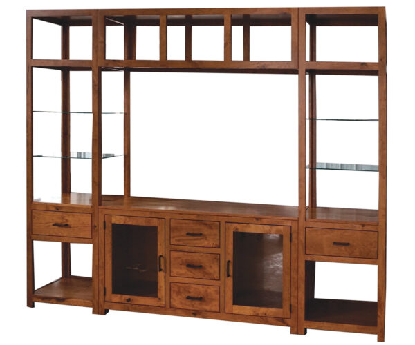 4 Pc Mid Century Entertainment Center