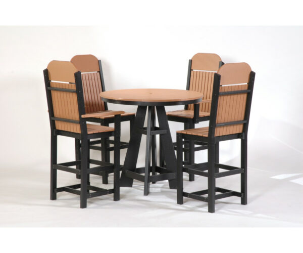 Round Pub Set (Cedar & Black)