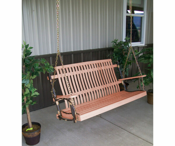 Rustic Hickory Porch Swing - Image 2