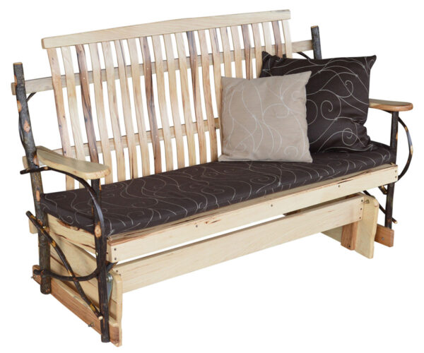 Rustic Hickory Glider Bench