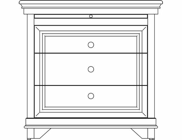 Arborne 3-Drawer Nightstand with Pullout