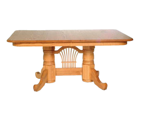 Double Pedestal Table with Sheaf Rail