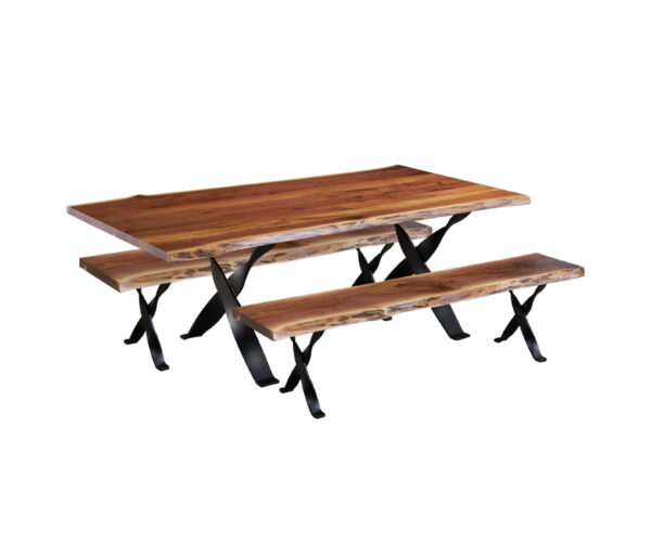 Walnut Dining Table & Bench