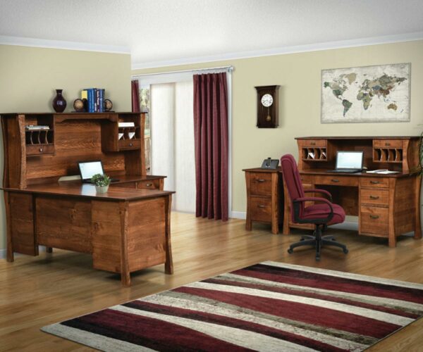 Kapernaum Double Pedestal Desk & Hutch - Image 7