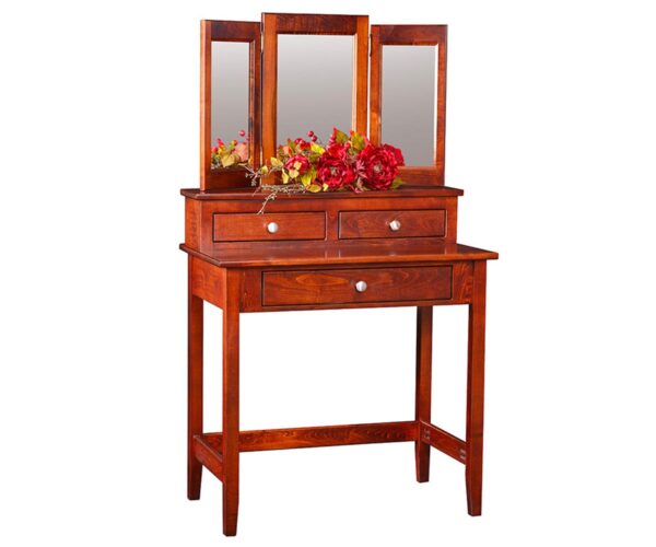 Vanity Table with Drawers and Mirror