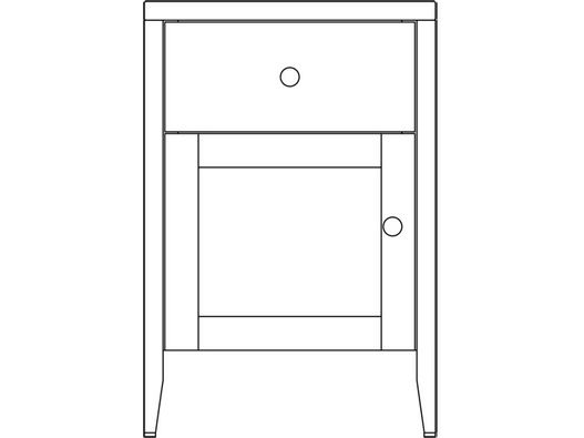 Renaissance Door Nightstand