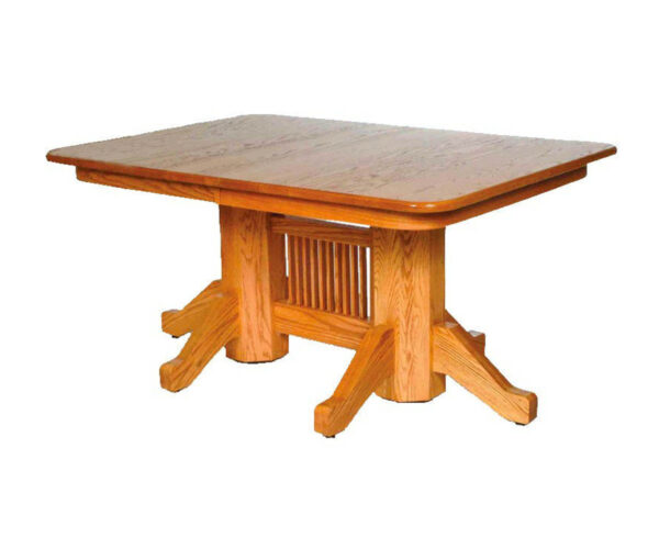 Mission Double Pedestal Table