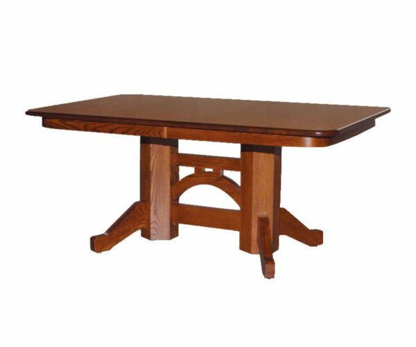 Mission Double Pedestal Table