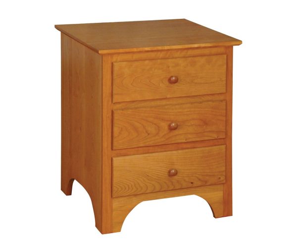Shaker Three Drawer Nightstand