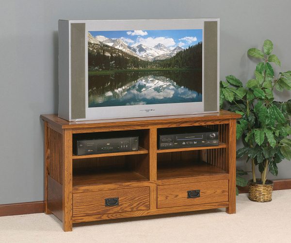 Mission Slat Plasma TV Console