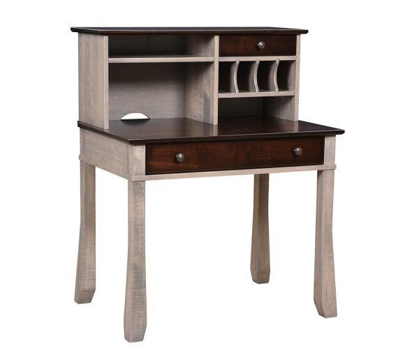 Craftsman Computer Desk and Hutch - Large Flare Legs