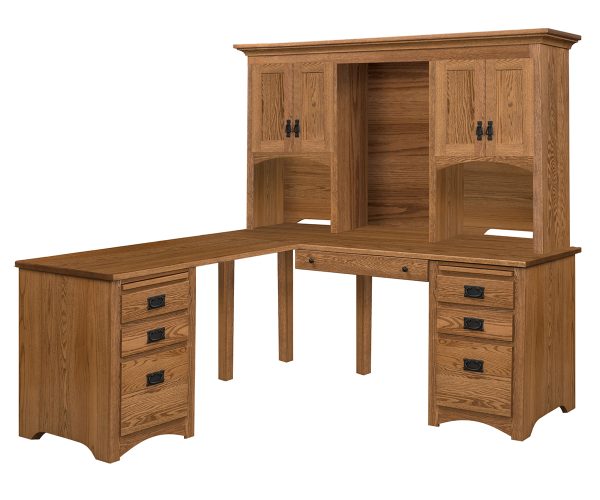 Mission Corner Desk & Hutch